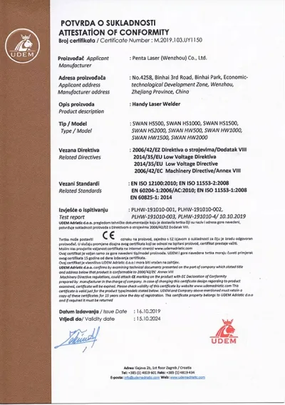 Certification